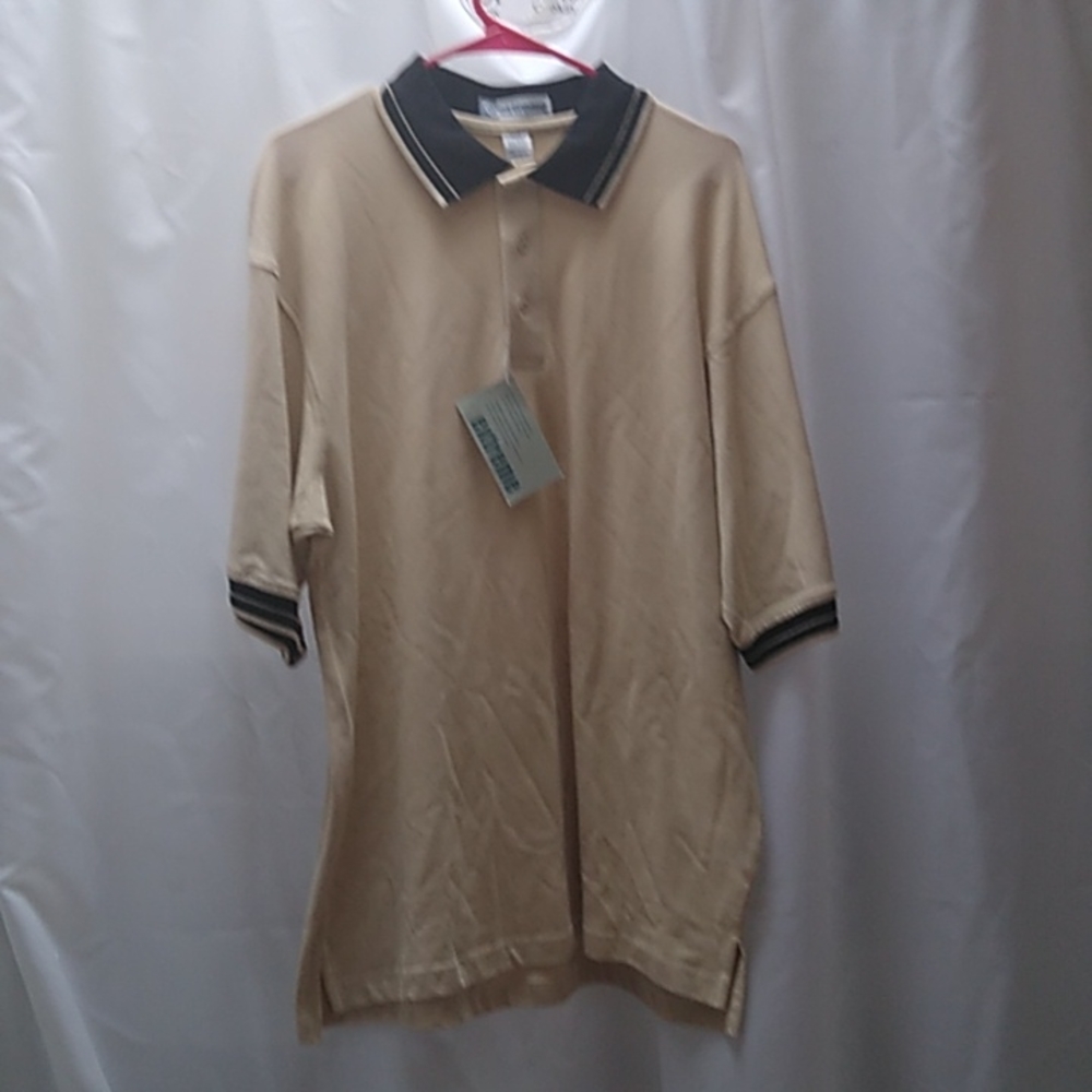 Extreme tan collared polo
